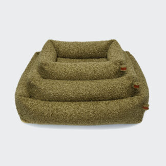 CLOUD7 Hundebett Sleepy Deluxe Curl Green