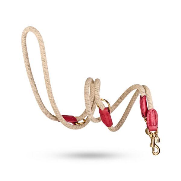 MALUCCHI Hundeleine Movie Cotton Bordeaux Gold