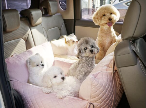 Puppy Angel 3Way All PU Hundeautositz Beige Gr. M – Bild 4