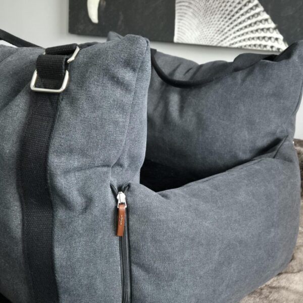 hundewerk Hundeautositz und Reisebett Denim Anthra small