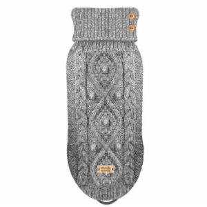 Milk & Pepper Hundepullover Zopfmuster Gris Bulldogge