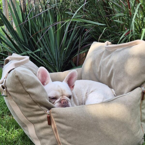 hundewerk Hundeautositz und Reisebett Denim Grau small