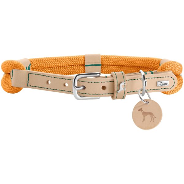HUNTER Hundehalsband Malia Apricot/Natur