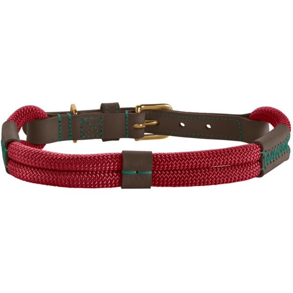 HUNTER Hundehalsband Malia Weinrot/Dunkelbraun