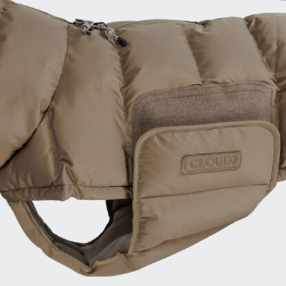 Cloud7 Dog Coat Alaska Sandy Brown Detail 2 On Grey