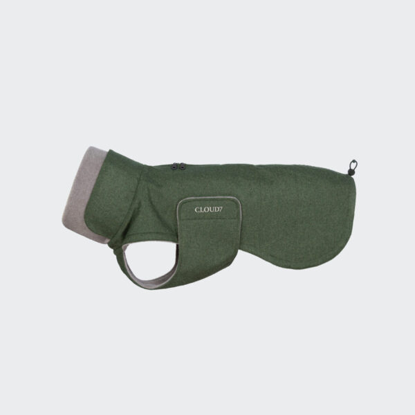 CLOUD7 Hundemantel Brooklyn Long Flannel Fern Green