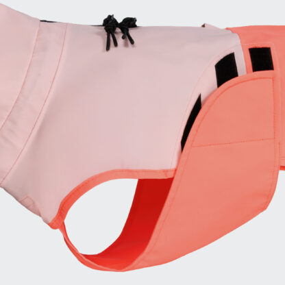 Cloud7 Dog Dachshund Raincoat Aktiv Peach Neon Peach Detail 4 On Grey (1)