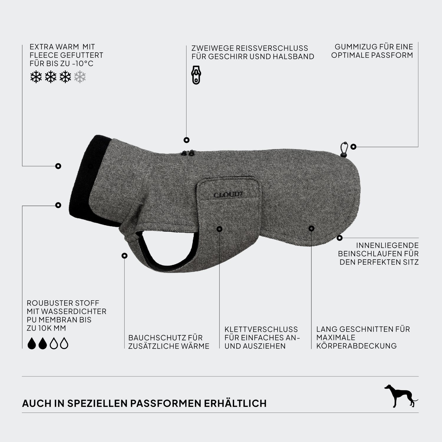 Cloud7 Brooklyn Long Grey De