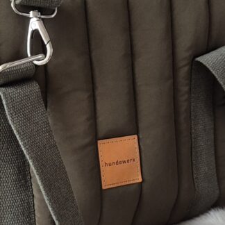 hundewerk Hundetasche MOLA Stepp Olive Teddy