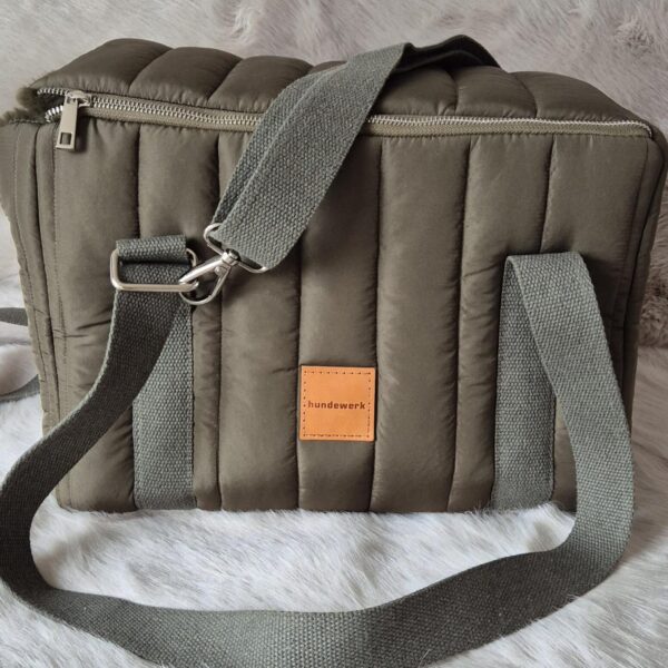 hundewerk Hundetasche MOLA Stepp Olive Teddy