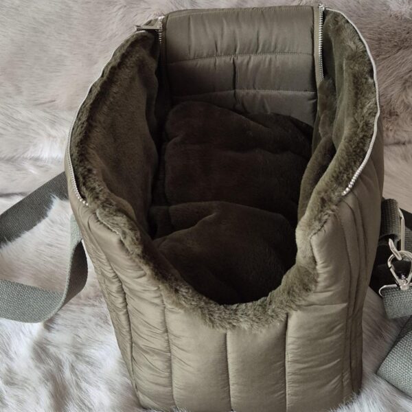 hundewerk Hundetasche MOLA Stepp Olive Teddy