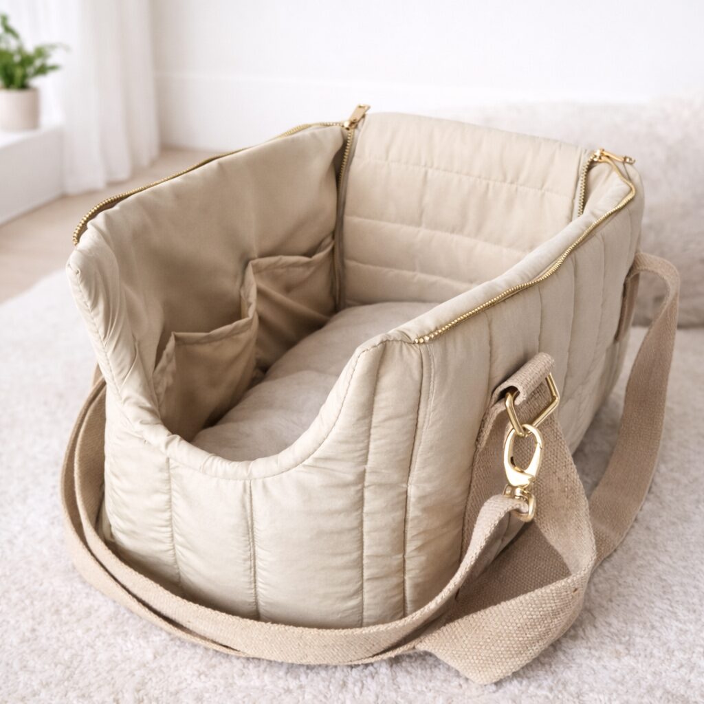 hundewerk Hundetasche MOLA Stepp Beige – Bild 2