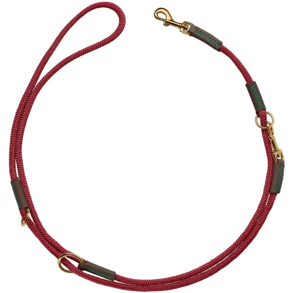 HUNTER Hundeleine Malia Weinrot Dunkelbraun