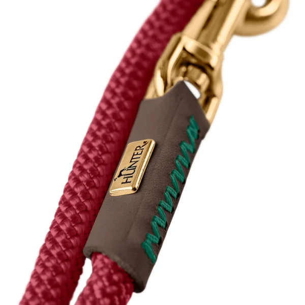 HUNTER Hundeleine Malia Weinrot Dunkelbraun