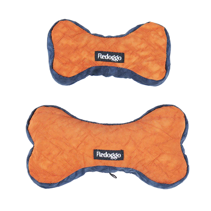 Redoggo Hundespielzeug Knochen Orange-Blau