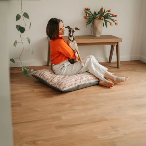 DOGSTYLER Hundekissen KURT Duo Creme/Orange