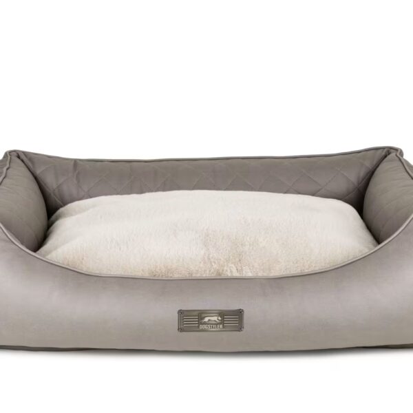 DOGSTYLER Hundebett BRUNO Soft gesteppt Grau