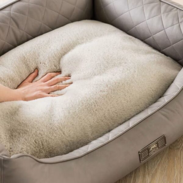 DOGSTYLER Hundebett BRUNO Soft gesteppt Grau