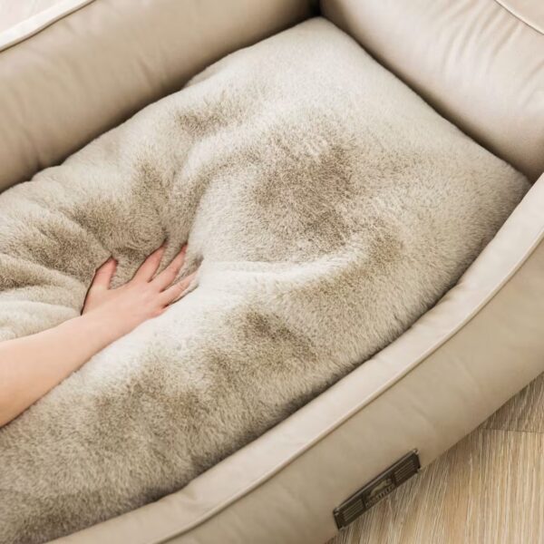 DOGSTYLER Hundebett BRUNO Soft gesteppt Hellbeige