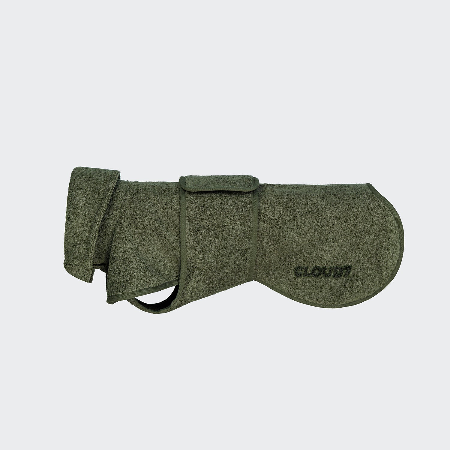 Cloud7 Dog Bathrobe Wannsee Sage On Grey