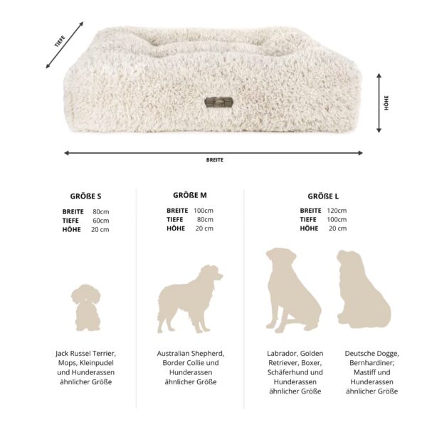 DOGSTYLER Hundekissen KIRA Curly Creme/Beige