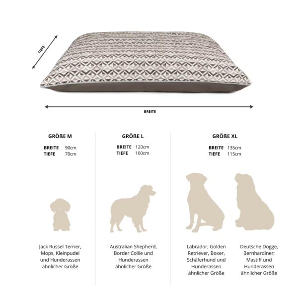 DOGSTYLER Hundekissen KURT Duo Creme/Orange