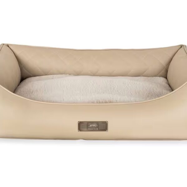 Hundebett BRUNO Classic – gesteppt Beige