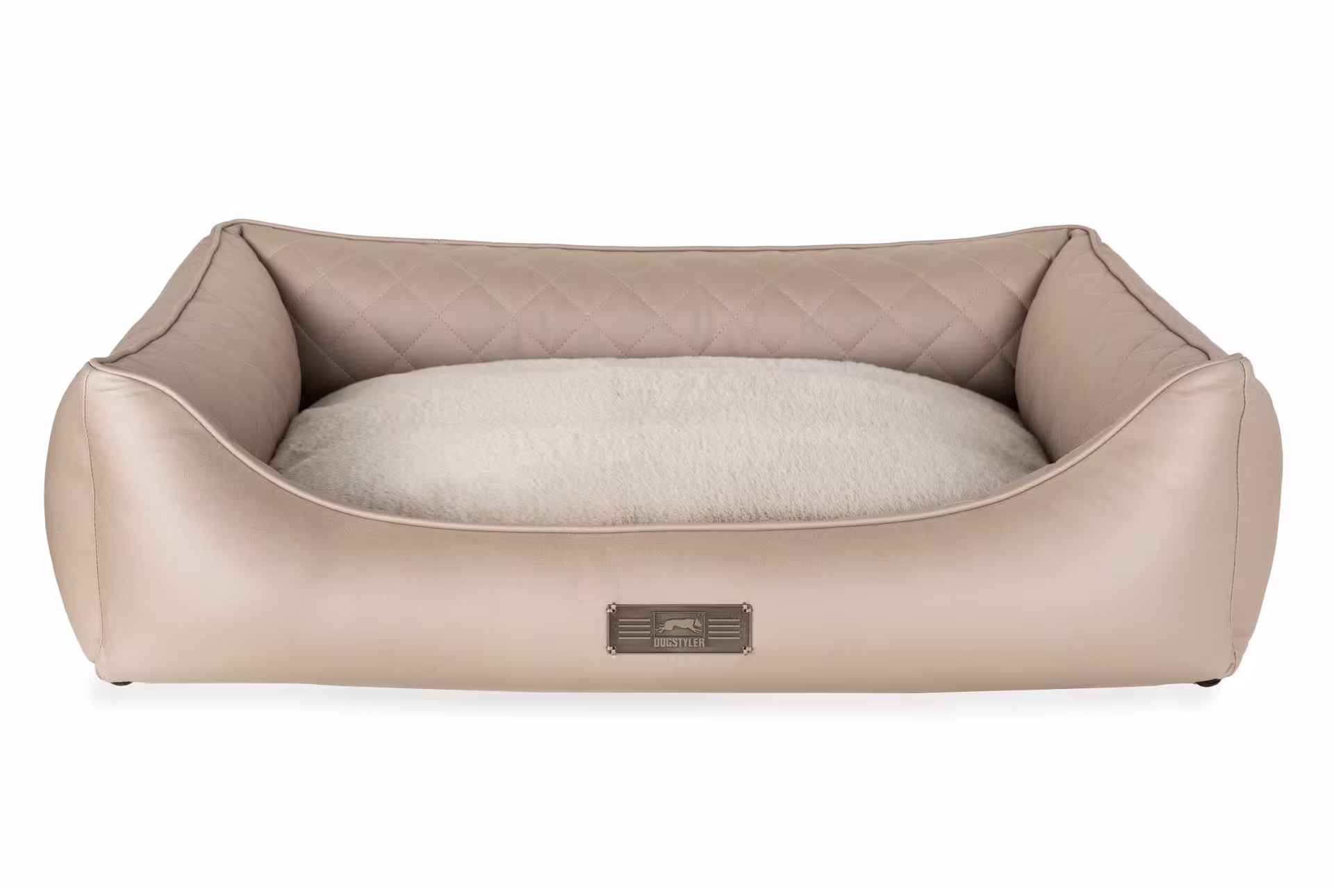 DOGSTYLER Hundebett BRUNO Soft gesteppt Hellbeige