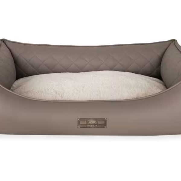 Hundebett BRUNO Classic – gesteppt Greige