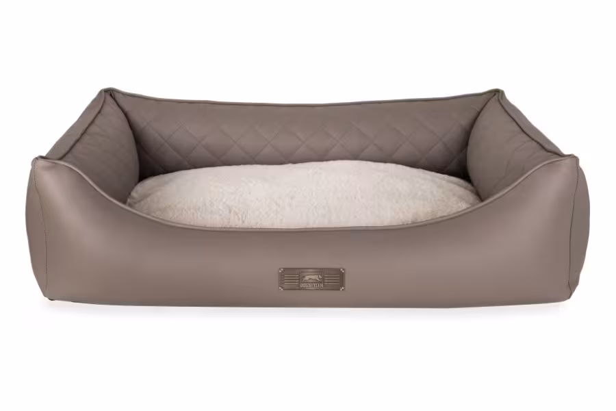 Hundebett BRUNO Classic – gesteppt Greige
