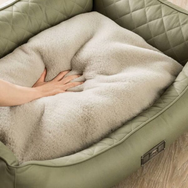 DOGSTYLER Hundebett BRUNO Soft gesteppt Grün