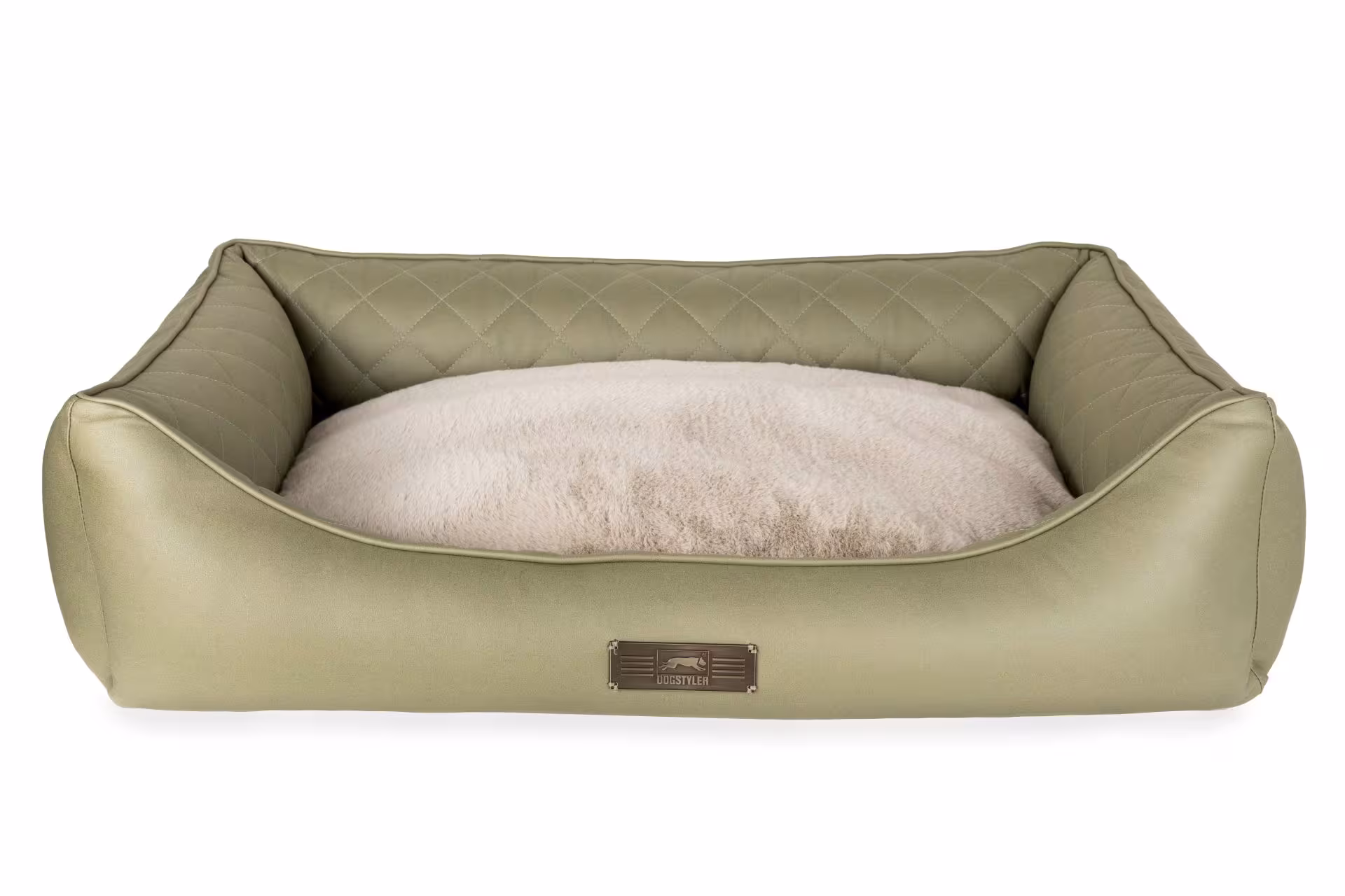 DOGSTYLER Hundebett BRUNO Soft gesteppt Grün