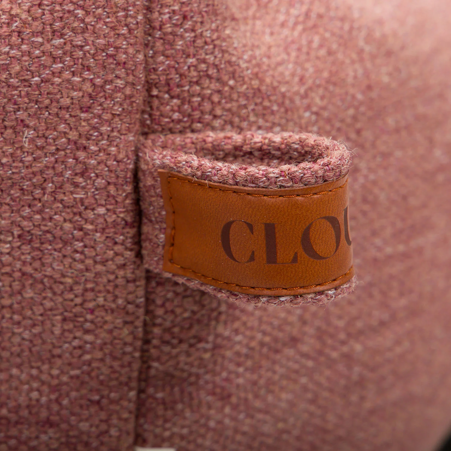 Cloud7 Dog Bed Sleepy Deluxe Linen Faded Rose Detail On Grey