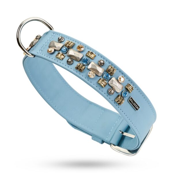 MALUCCHI Halsband PETRA Soft Blau 4 cm