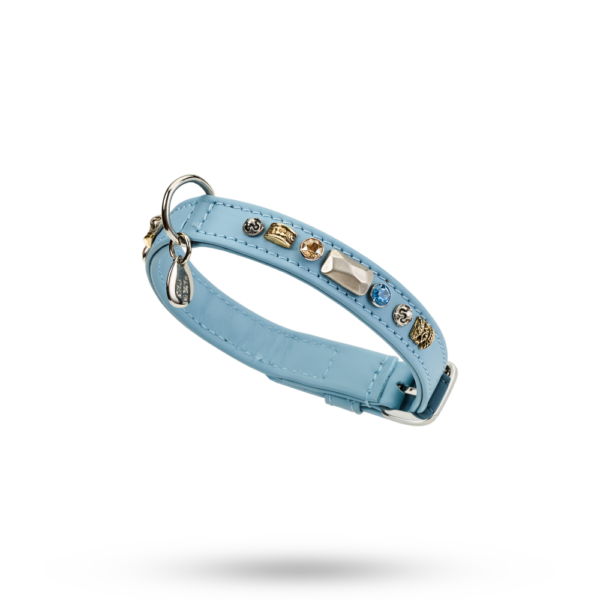 MALUCCHI Halsband PETRA Soft Blau 4 cm