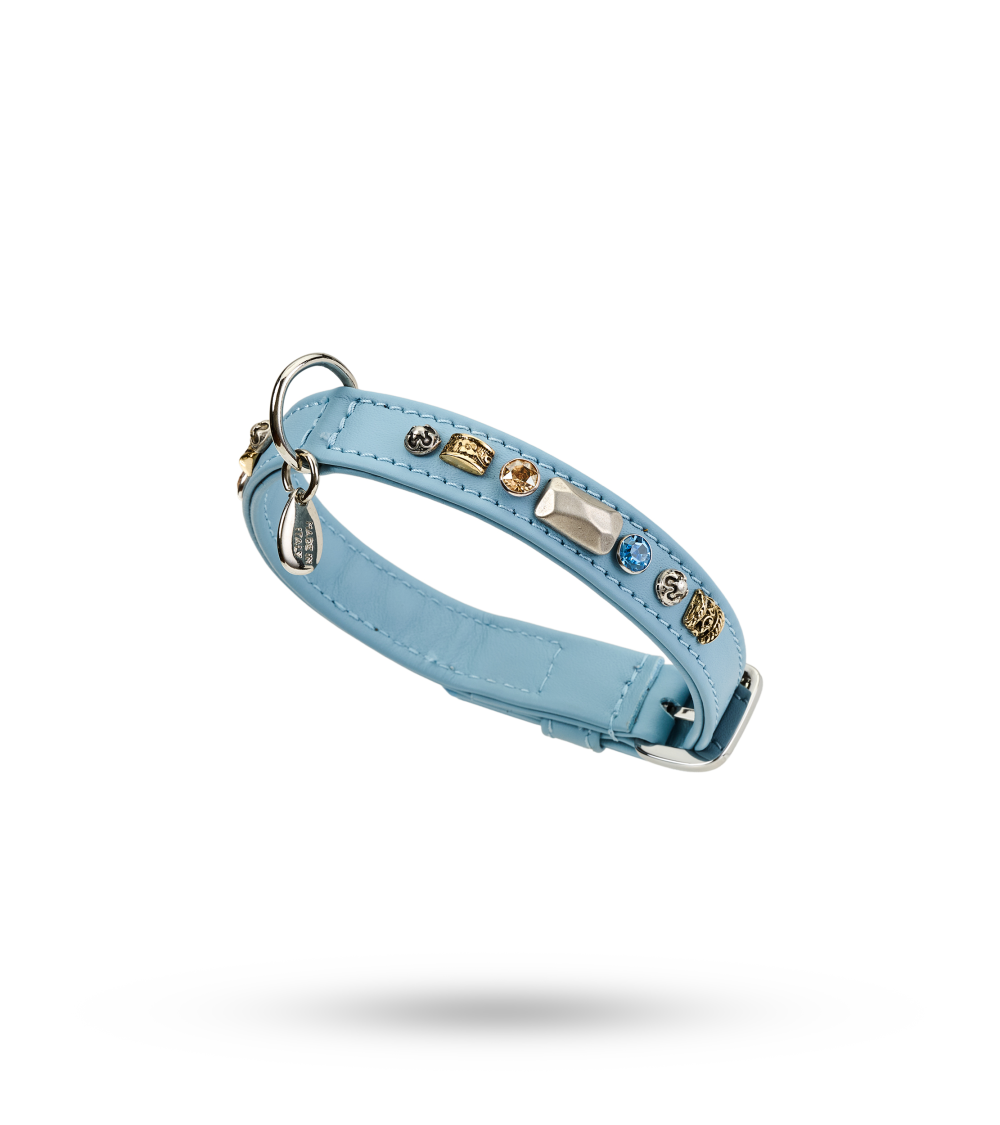 MALUCCHI Halsband Petra Soft Blau 2 cm