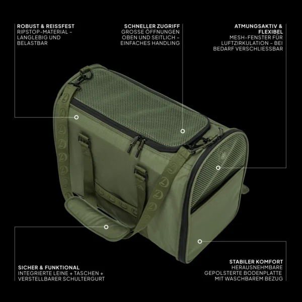 CLOUD7 Hundeflugtasche AKTIV Olive