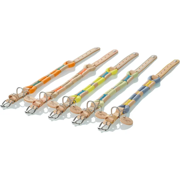HUNTER Hundehalsband Malia Taubenblau/Natur
