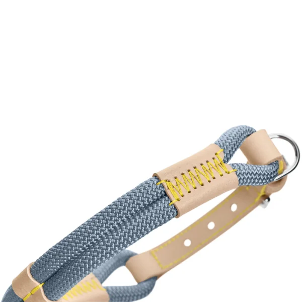 HUNTER Hundehalsband Malia Taubenblau/Natur