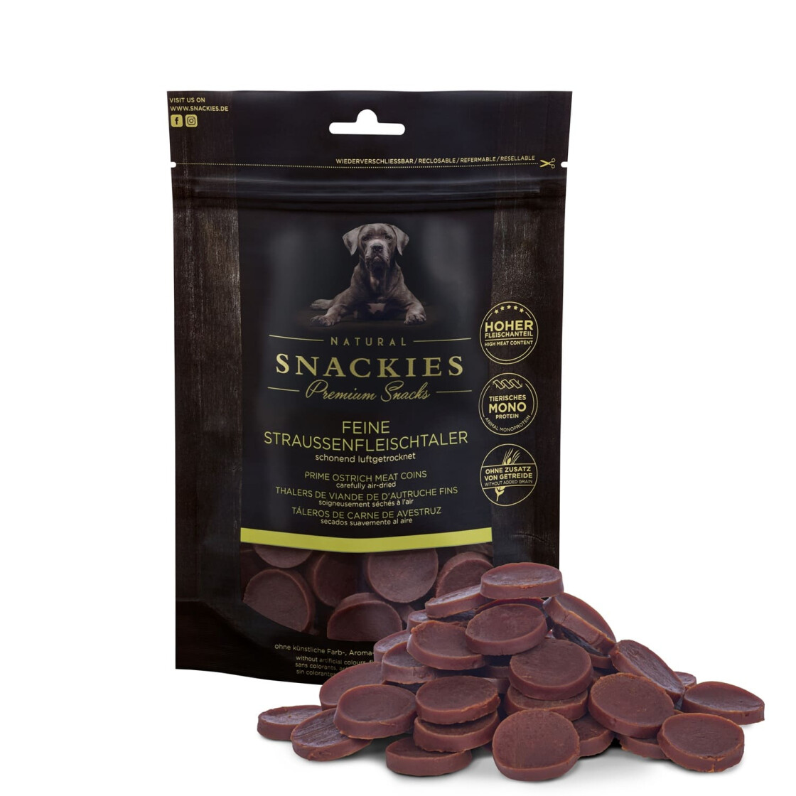 Snackies Feine Straußenfleischtaler 150 g