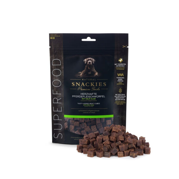 Snackies Herzhafte Pferdefleischwürfel mit Kelp Alge 170 g