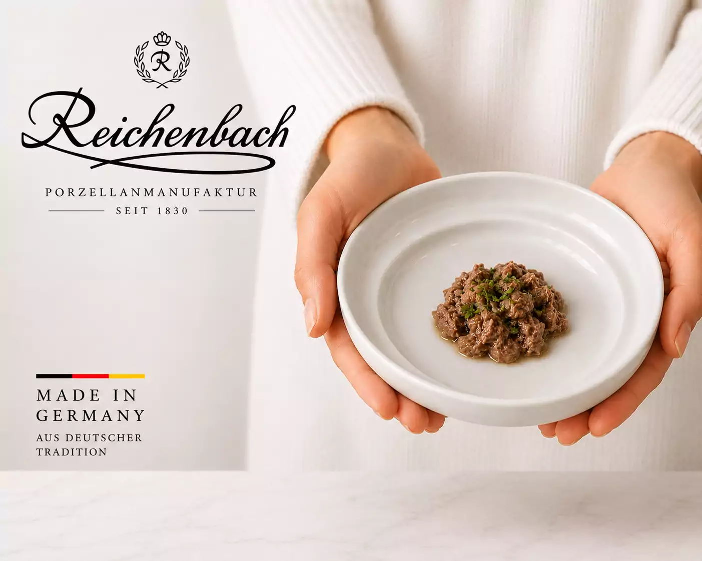 Elegantfeed Bowl White Cat Lifestyle Reichenbach Logo